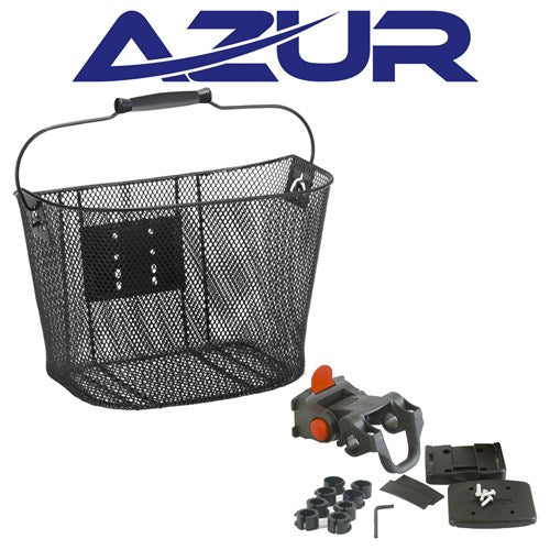 Azur QR Front Basket Black