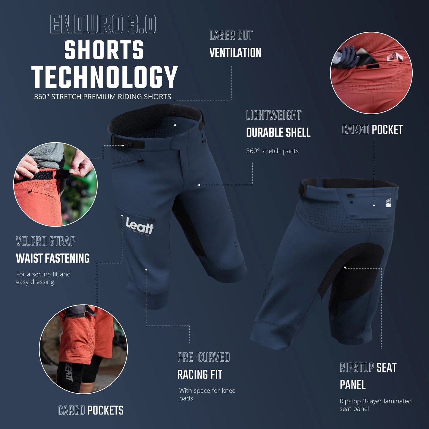 Leatt Shorts MTB Enduro 3.0 - Rust