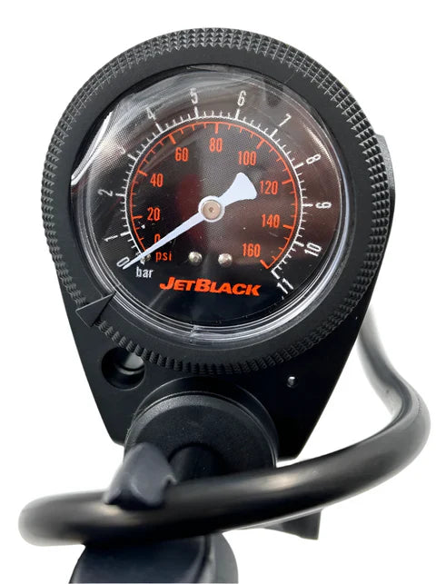 JetBlack Good Fella Top Mounted Gauge Steel Floor Pump With Smart Head
