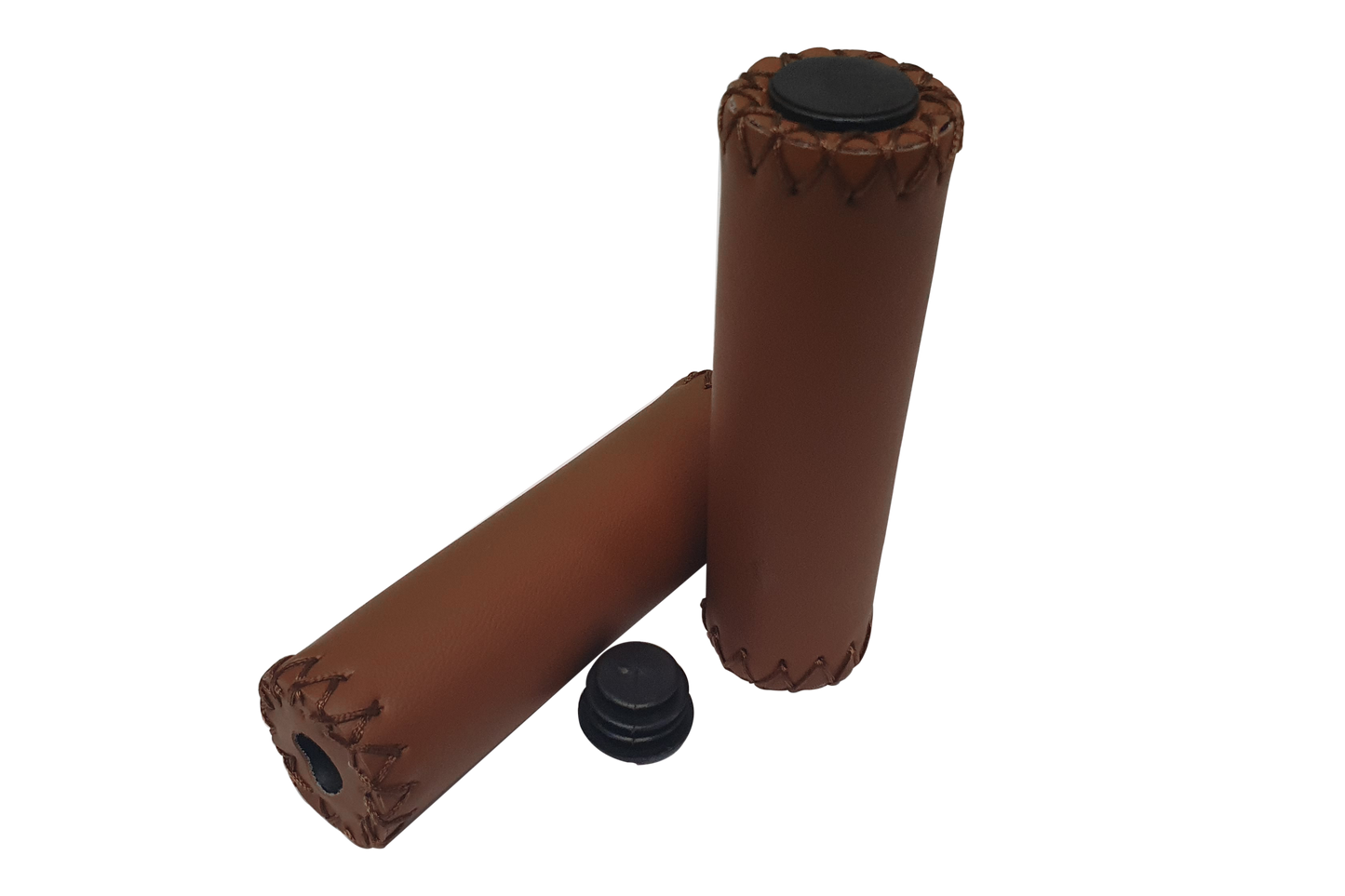 Brown Leather Style Grips Brown