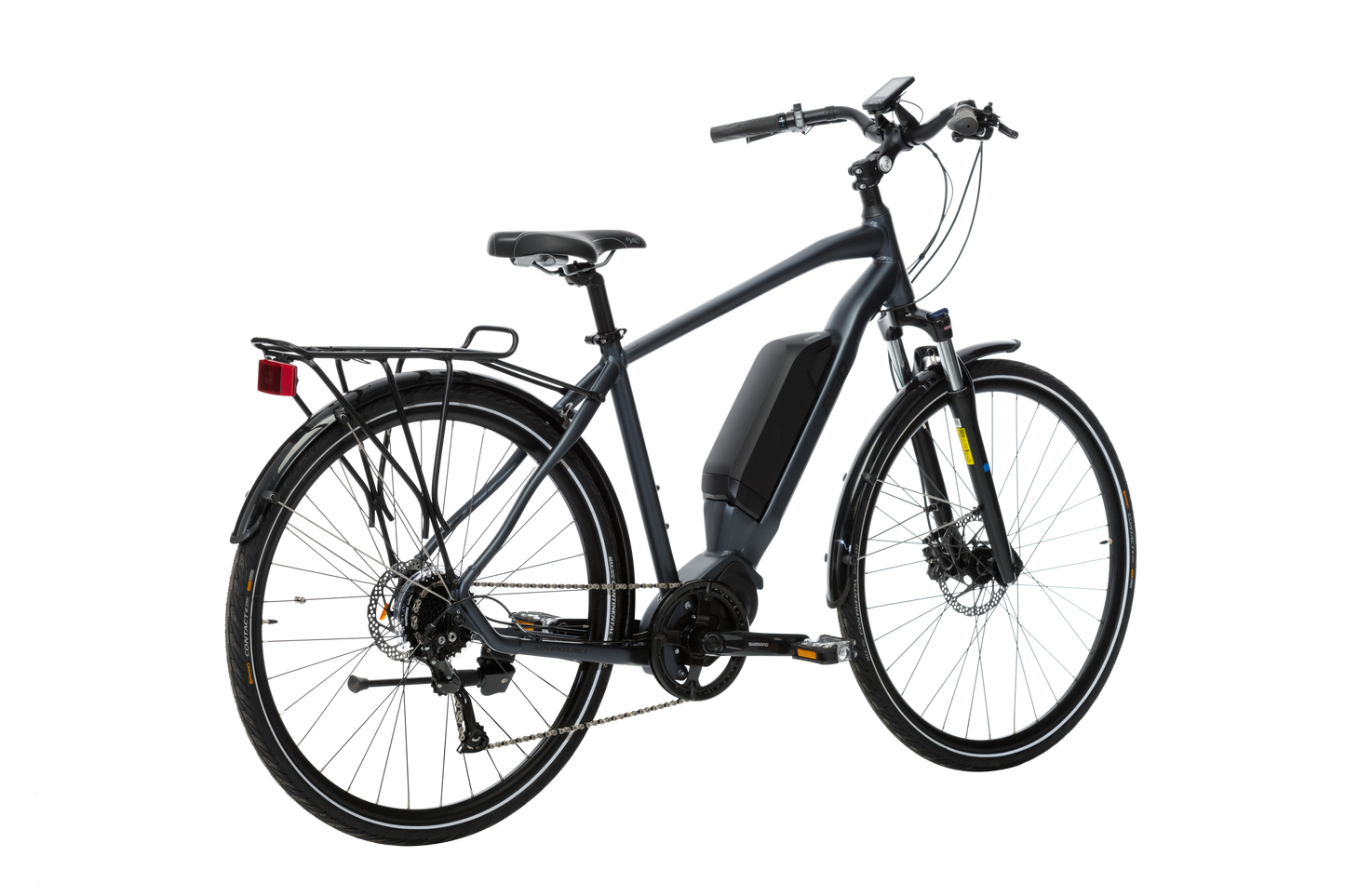 Adventure eBike in Charcoal showing on rear angle from Reid Cycles Australia