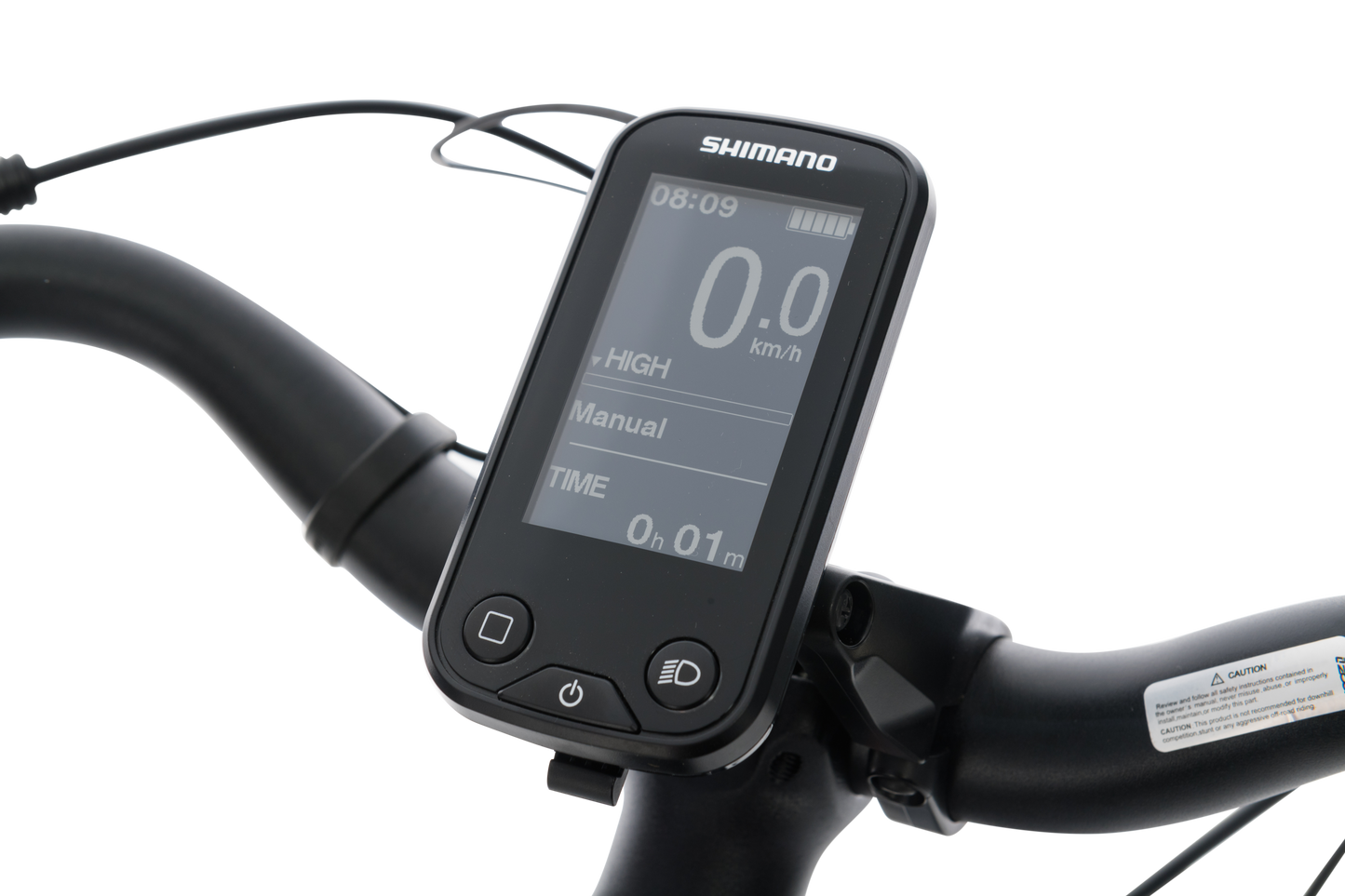 Adventure eBike in Charcoal showing Shimano display on handlebars from Reid Cycles Australia