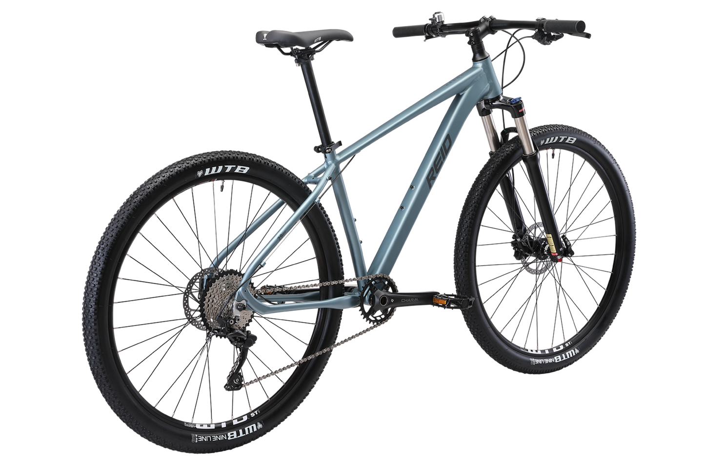 Argon Trail Mountain bike in blue on rear angle from Reid Cycles Australia