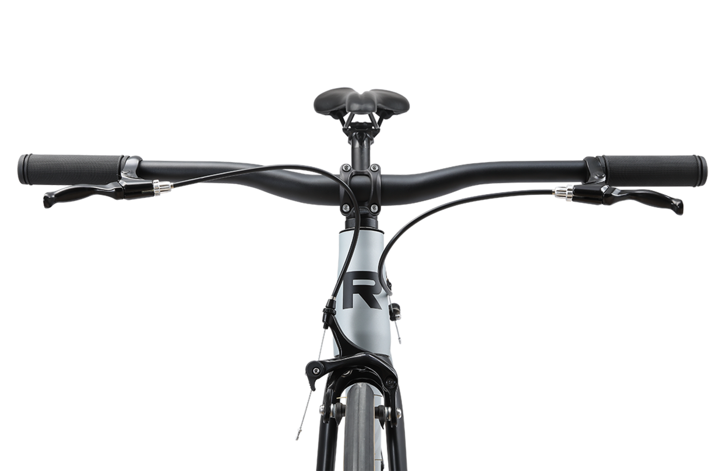 Blackhawk singlespeed bike in silver showing fixie handlebars from Reid Cycles Australia
