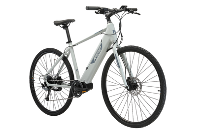 Blacktop 2.0 Electric Bike in Light Grey showing on front angle from Reid Cycles Australia