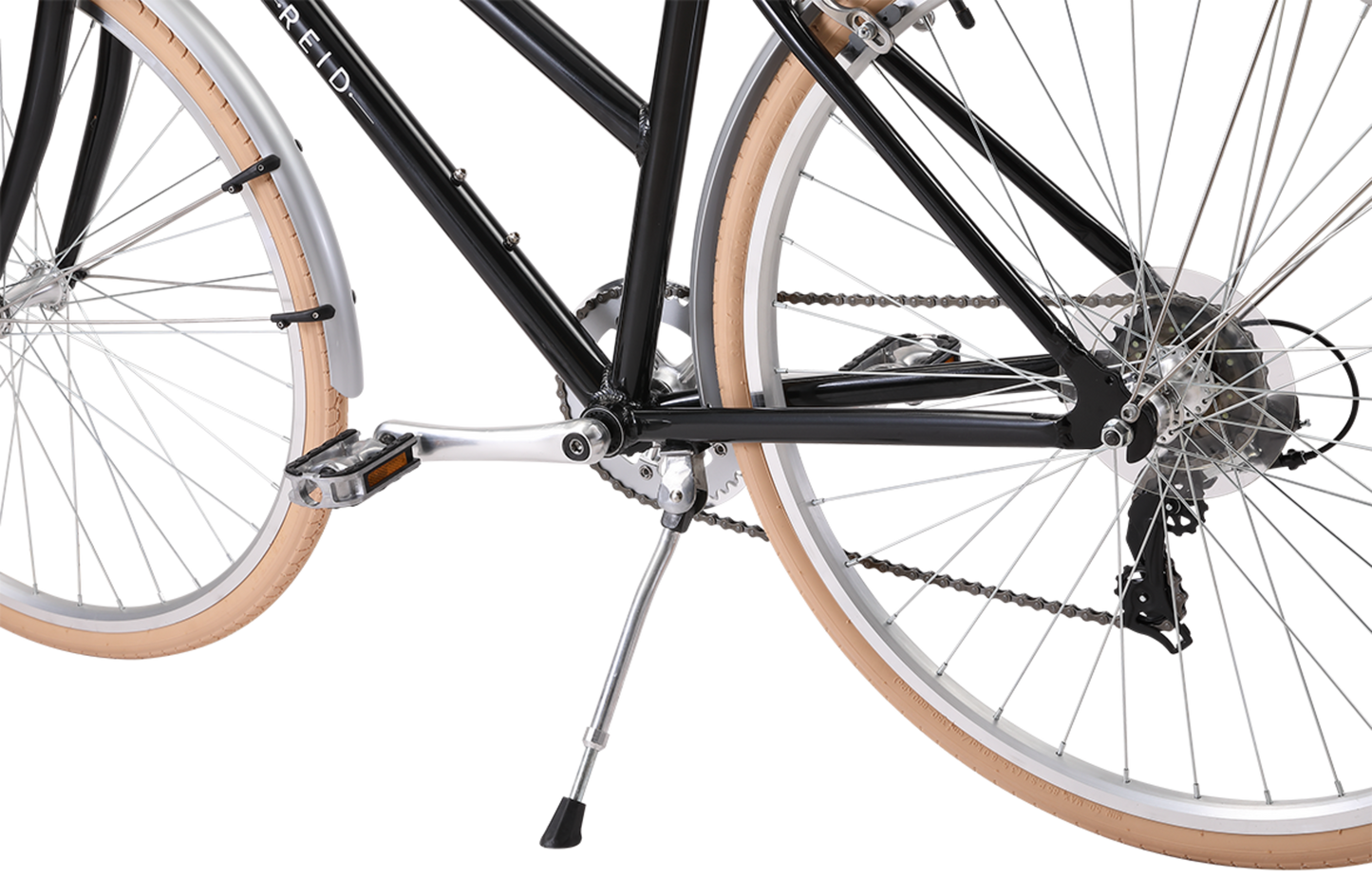 Ladies Esprit Superlite Vintage Bike in Metallic Black featuring alloy kickstand from Reid Cycles Australia