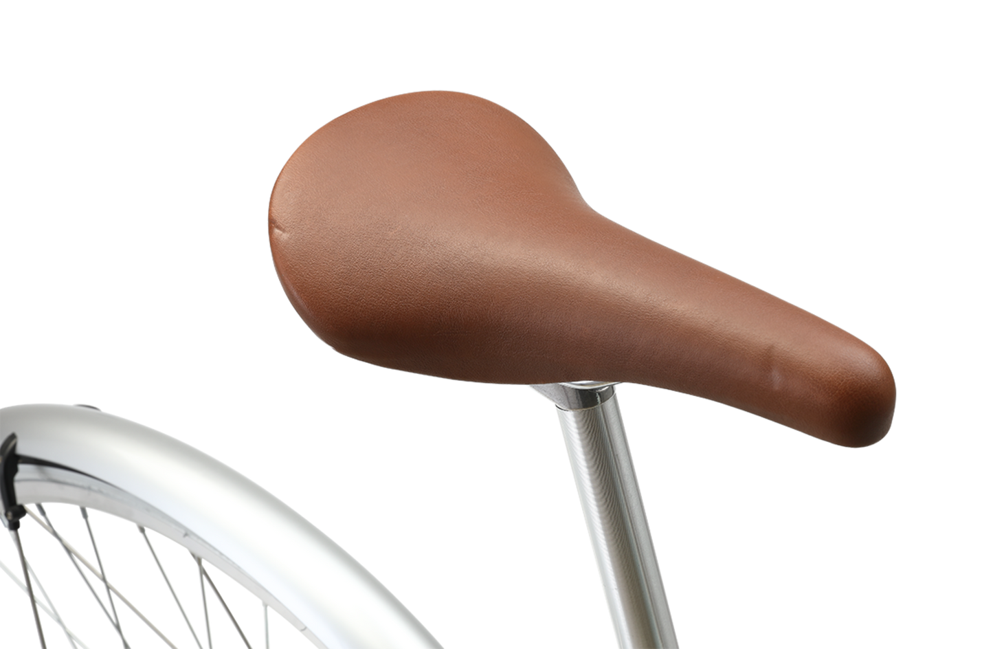 Ladies Esprit Vintage Bike in Sage showing a comfortable saddle from reid Cycles Australia