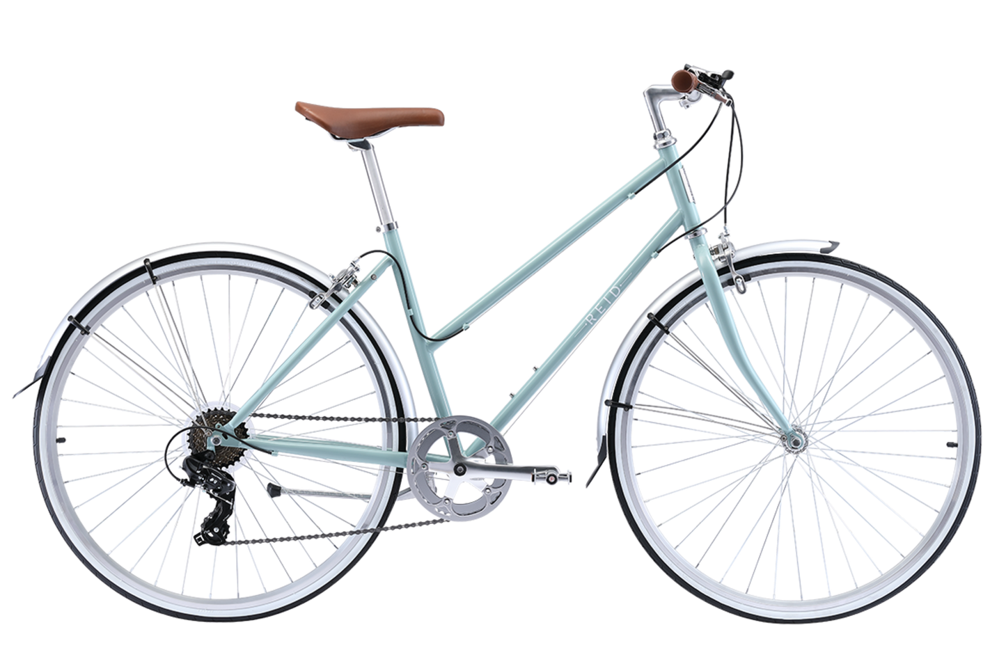 Ladies Esprit Vintage Bike in Sage  with 7-speed Shimano gearing from Reid Cycles Australia