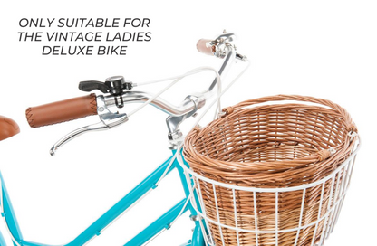 Reid Front Deluxe Basket Kit - (Suitable ONLY for Vintage Ladies Deluxe Bike) White White / - White -  Reid Cycles AU