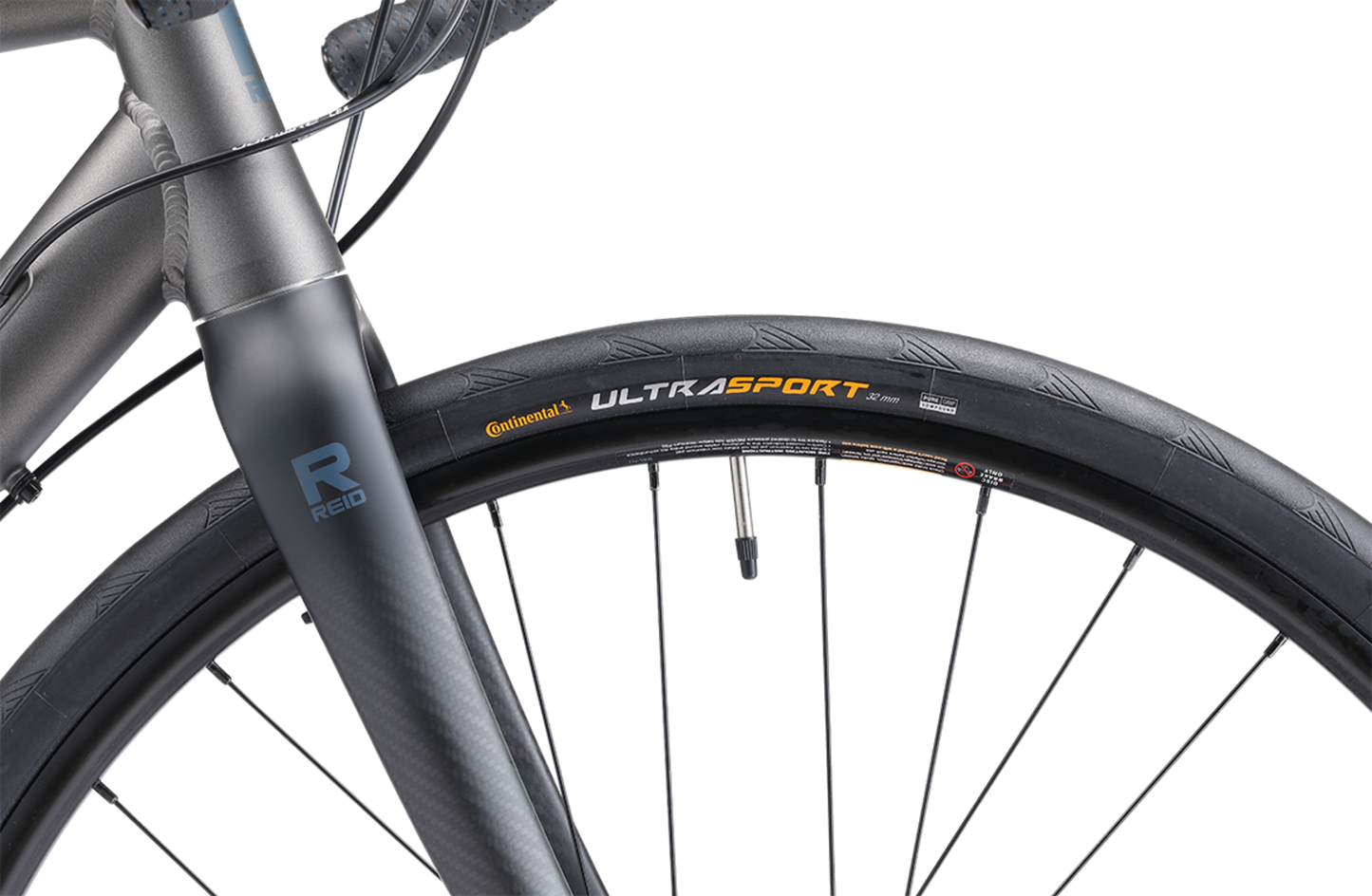 Granite 4.0 Gravel Bike in Grey showing continental gravel tyres from Reid Cycles Australia