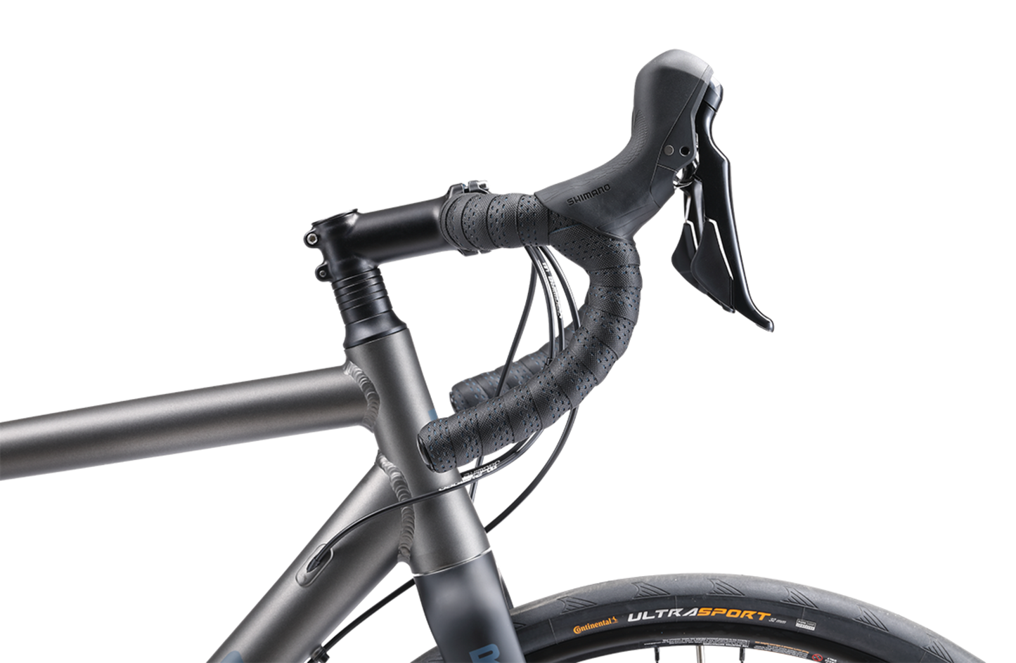 Granite 4.0 Gravel Bike in Grey showing Zoom dropbar handlebars from Reid Cycles Australia