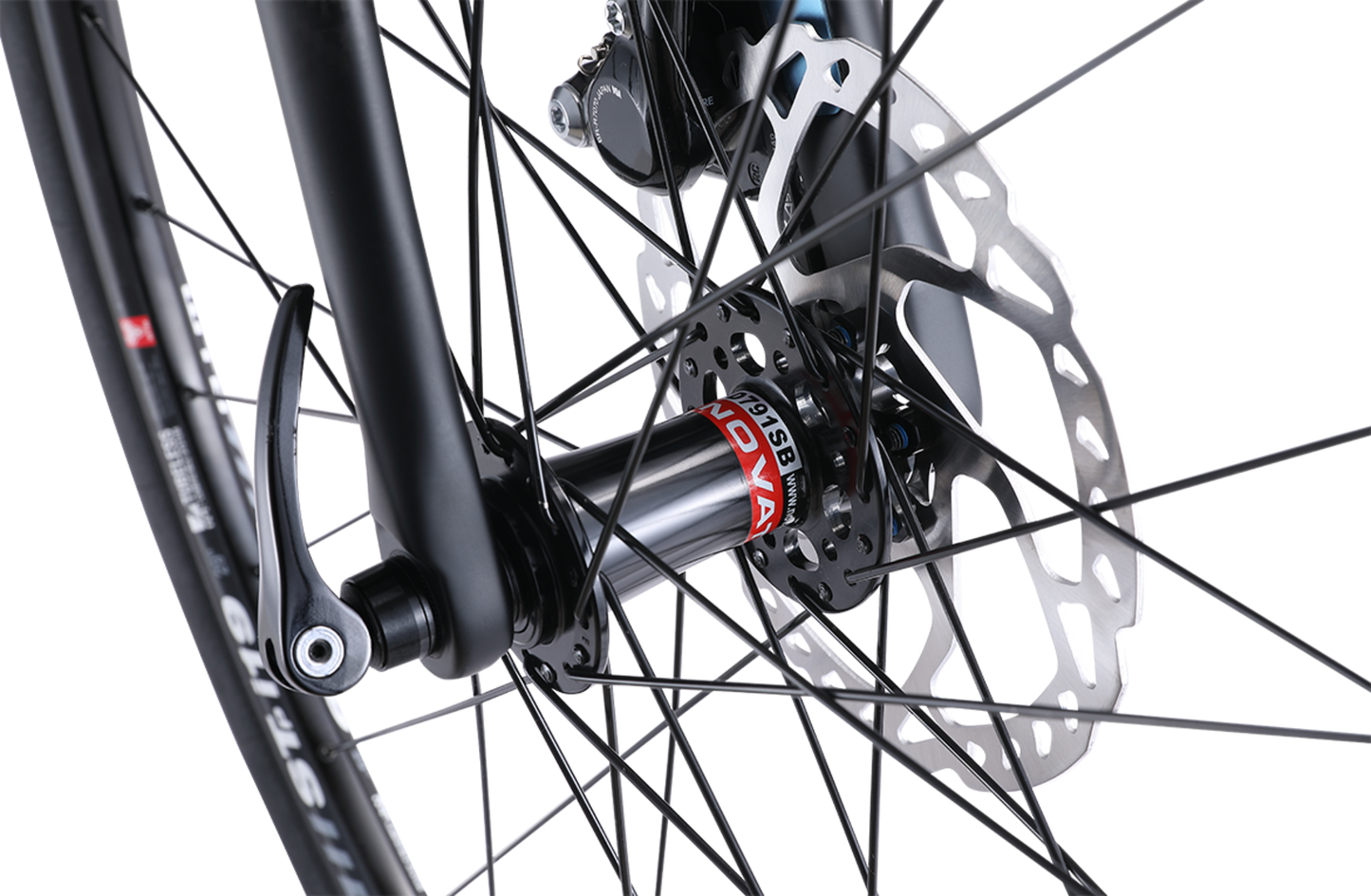 Granite 4.0 Gravel Bike in Grey showing quick release front hub from Reid Cycles Australia