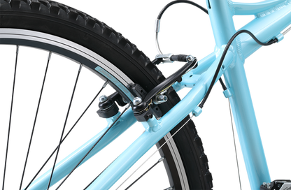 MTB Sport WSD Mountain Bike in Light Blue showing rear v-brakes from Reid Cycles Australia