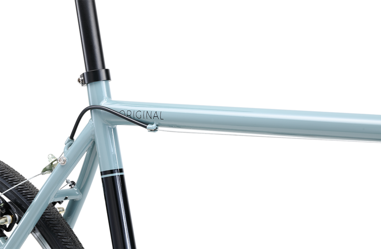 Original Gravel Bike in grey showing original gravel logo on bike frame from Reid Cycles Australia