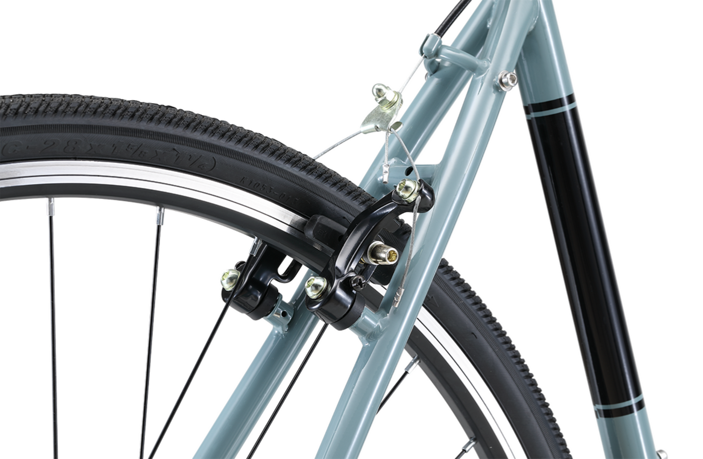 Original Gravel Bike in grey showing rear cantilever brake from Reid Cycles Australia
