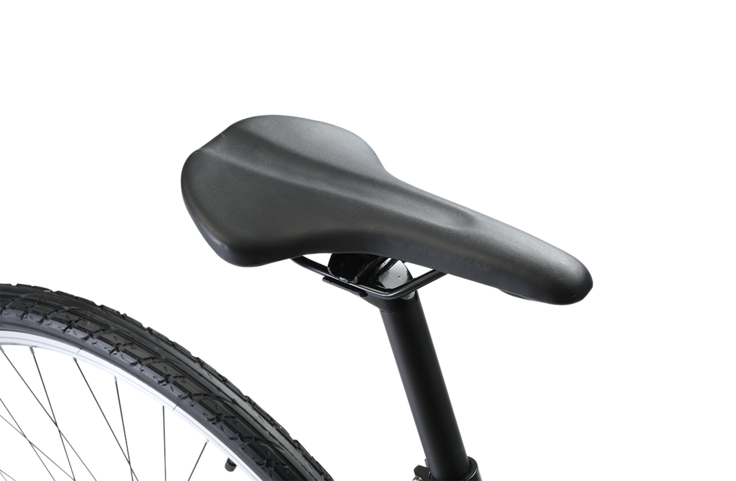 Transit WSD Grey women's commuter bike in grey showing comfortable city saddle from Reid Cycles Australia