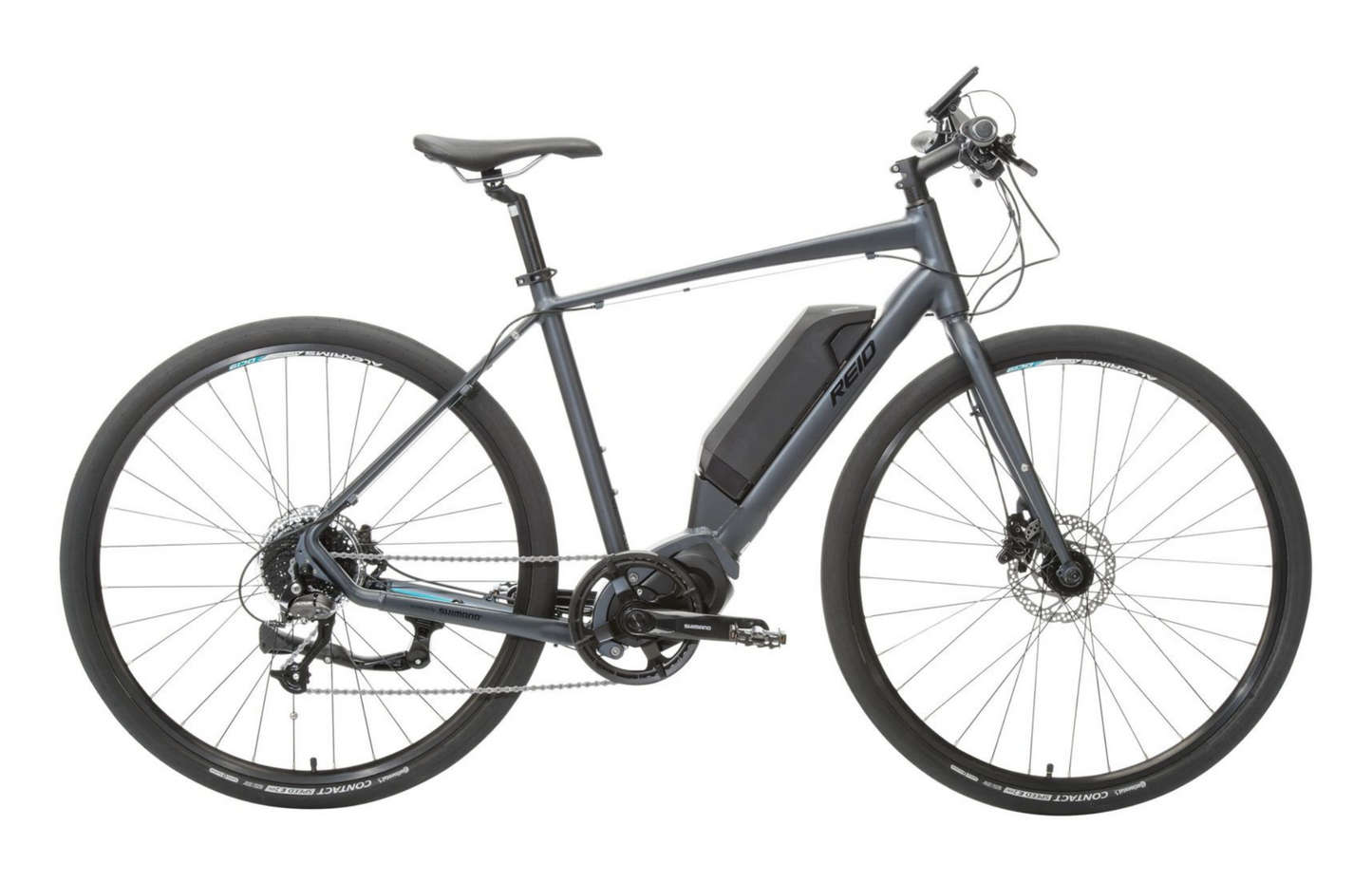 Urban+ Electric Bike in Black with Shimano steps mid-drive motor from Reid Cycles Australia