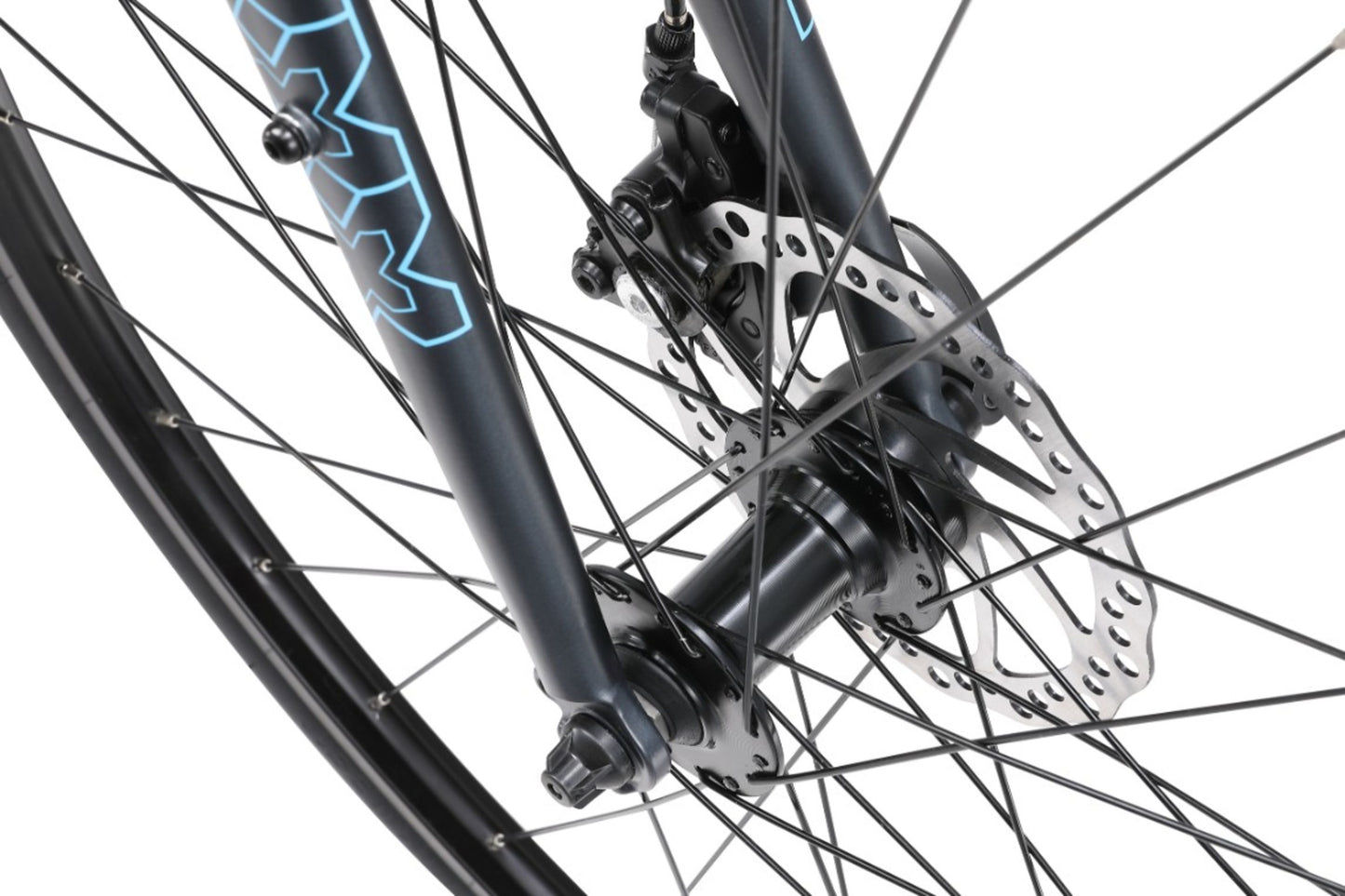 Urban X1 WSD Women's Commuter Bike in black showing quick release hub from Reid Cycles Australia