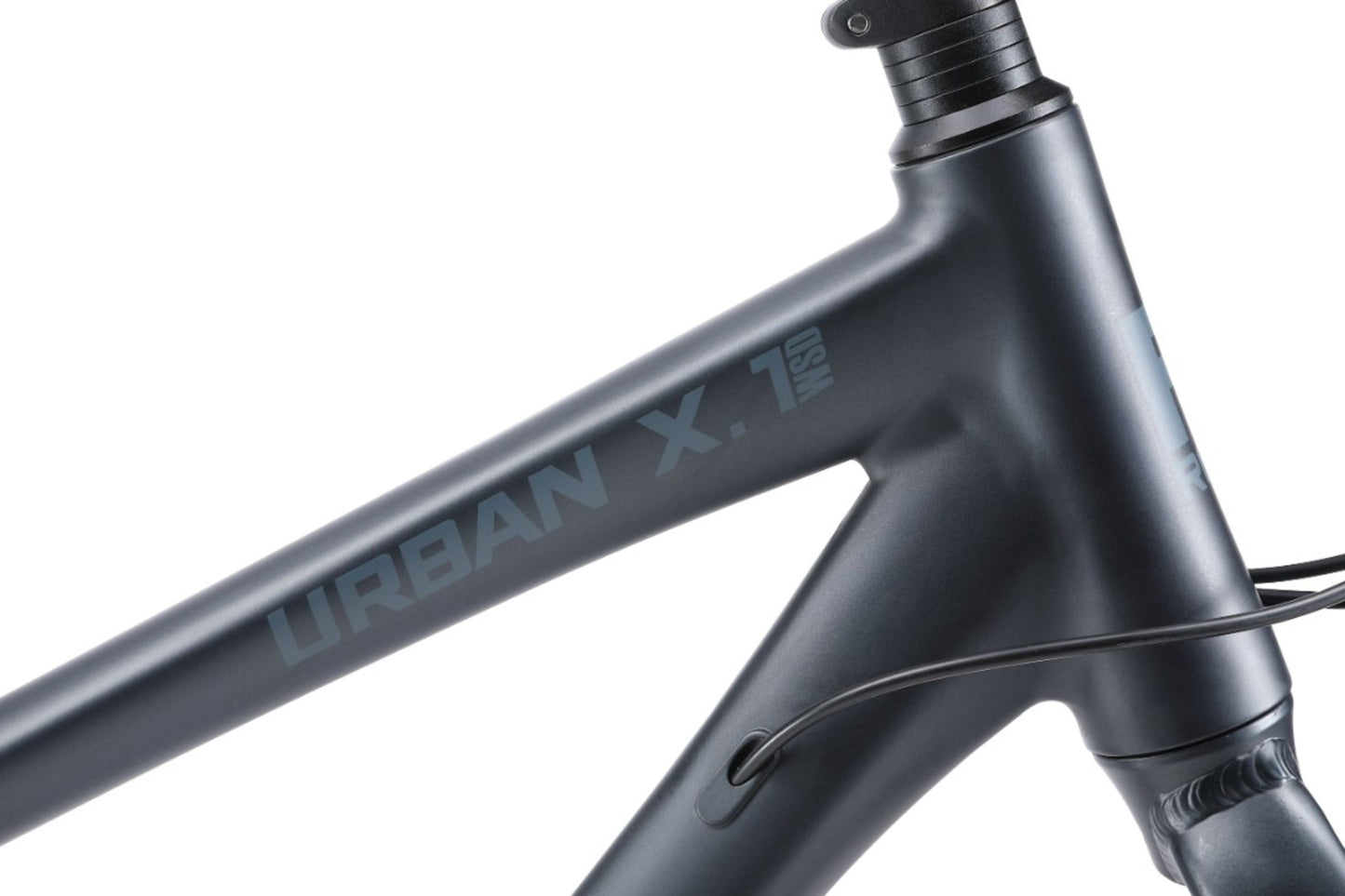 Urban X1 WSD Women's Commuter Bike in black showing Urban X1 logo on bike frame from Reid Cycles Australia