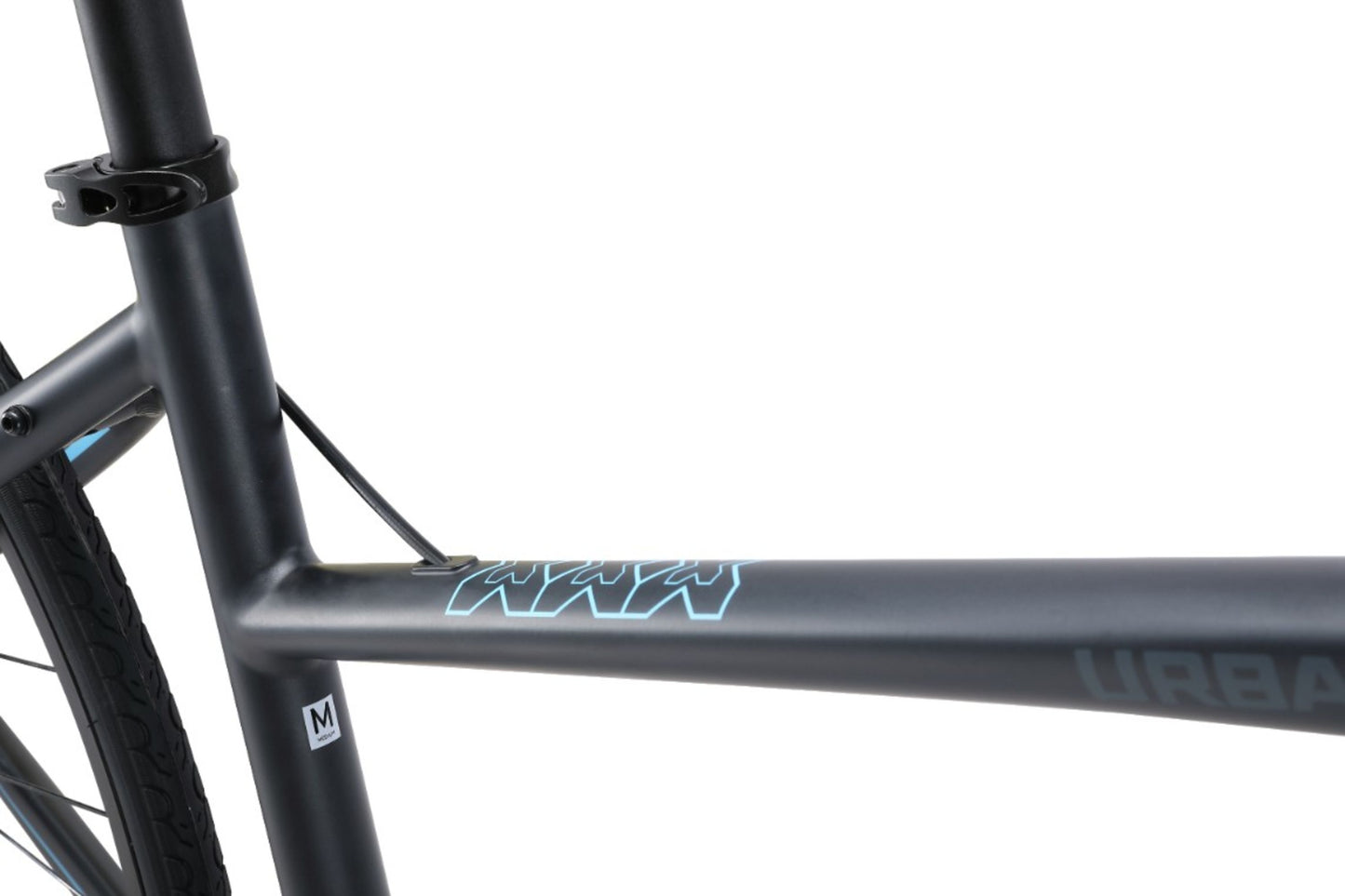 Urban X1 WSD Women's Commuter Bike in black showing hybrid bike frame geometry from Reid Cycles Australia