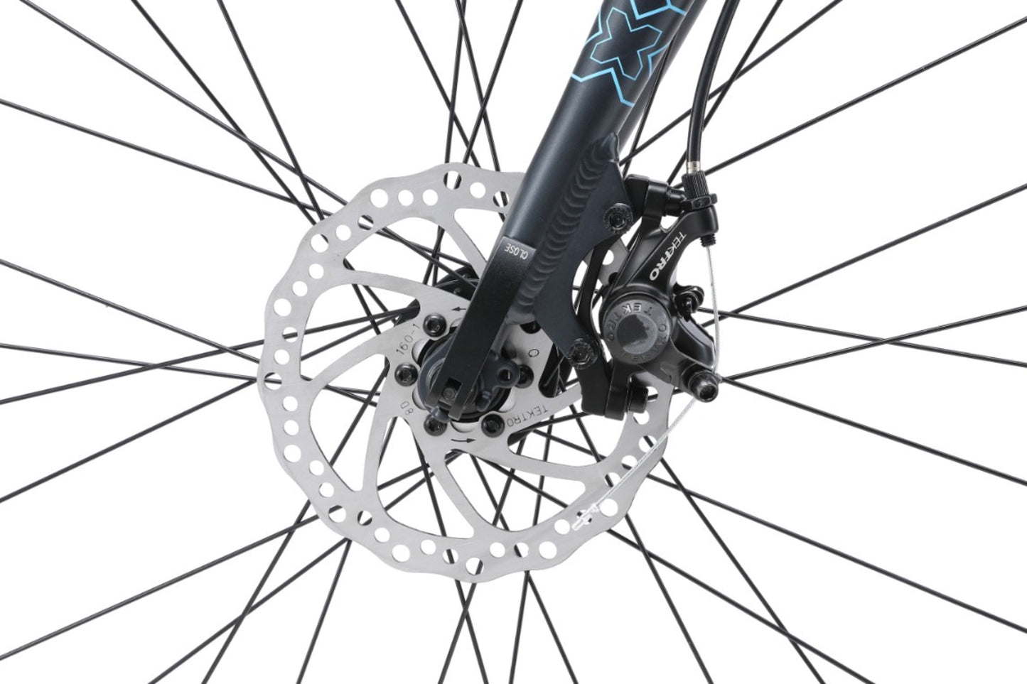 Urban X1 WSD Women's Commuter Bike in black showing front mechanical disc brake from Reid Cycles Australia