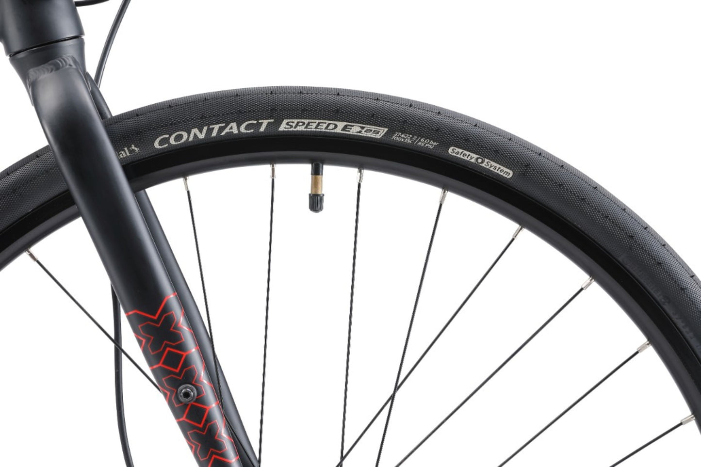Urban X2 Hybrid Bike in Black showing commuter tyre from Reid Cycles Australia