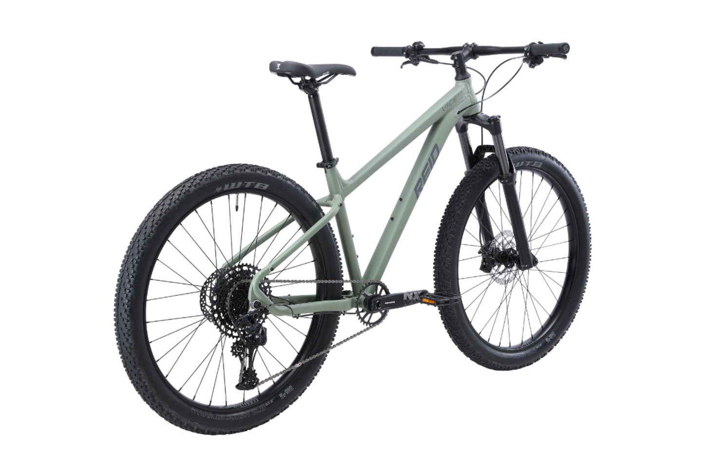Vice 3.0 Mountain Bike in Green on rear angle from Reid Cycles Australia