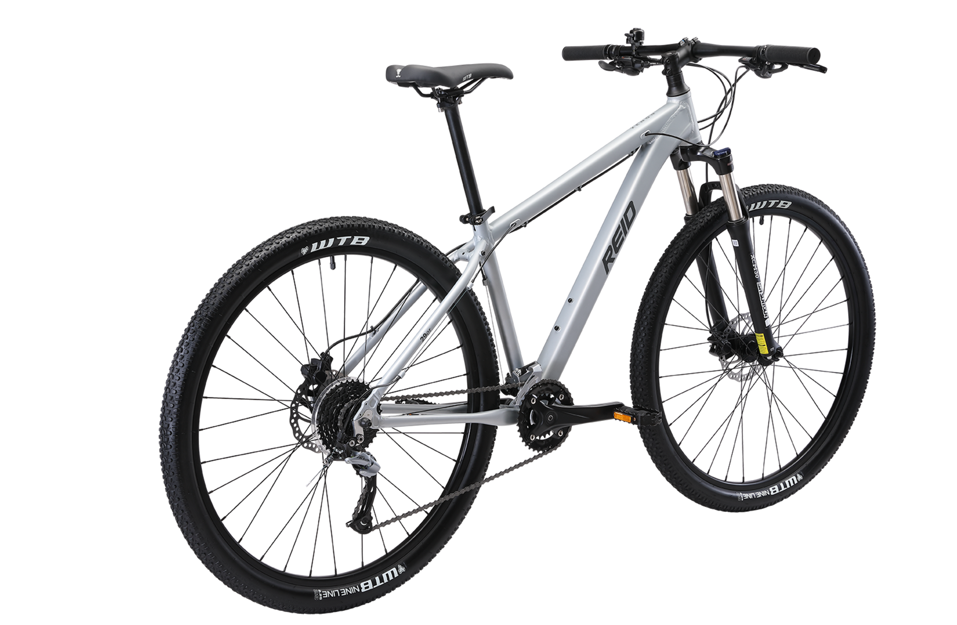Xenon Trail Mountain Bike in grey on rear angle from Reid Cycles Australia