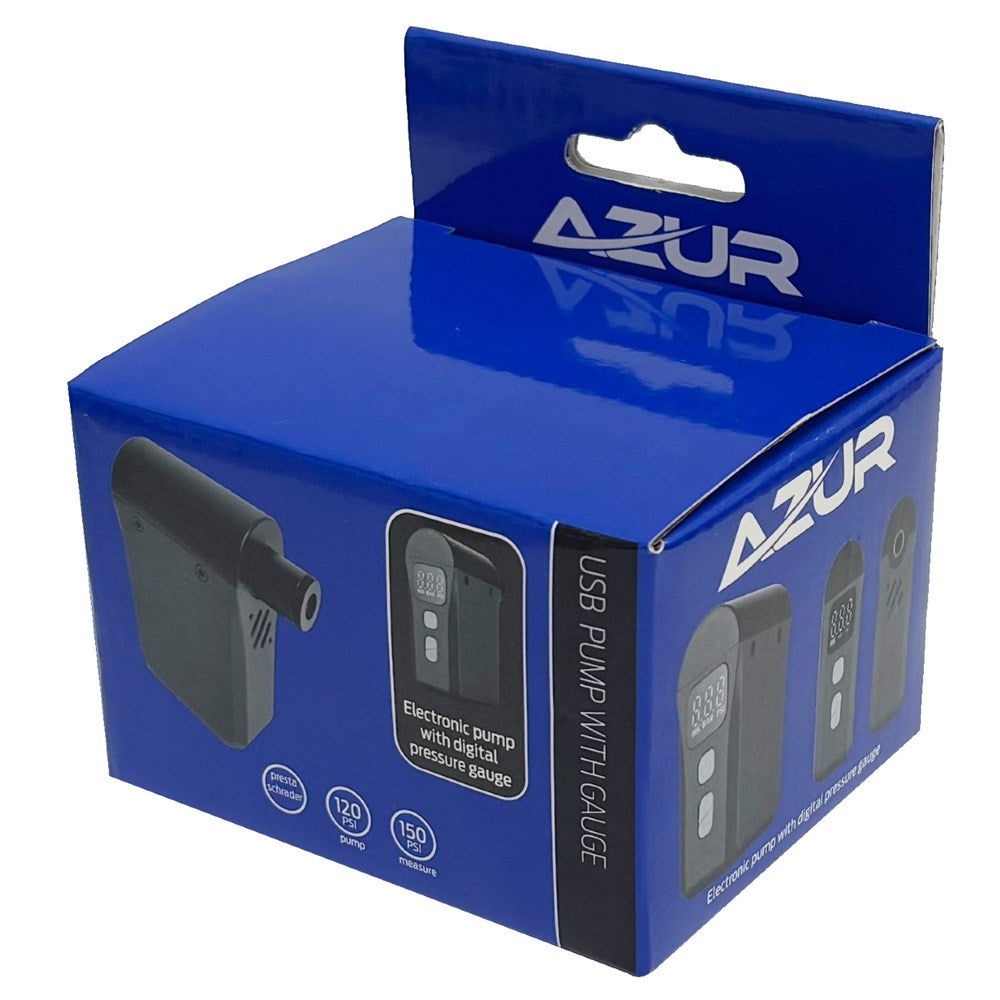 Azur USB Tyre Pump with Gauge