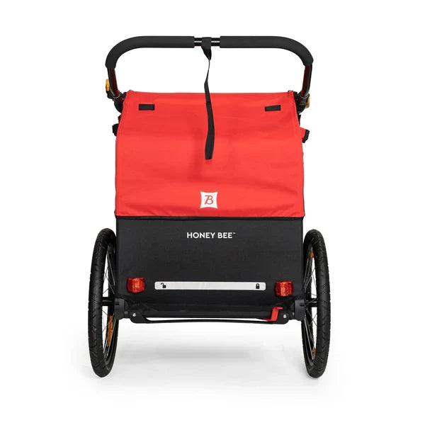 BURLEY HONEY BEE RED - 2 CHILD TRAILER