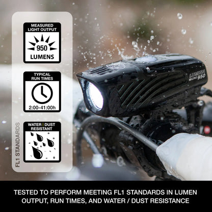 NiteRider Lumina Micro 950 / Vmax+ 180 USB-C Combo Light Set