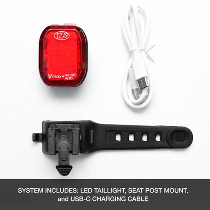 NiteRider Vmax+ 180 ALTO USB-C Rear Light with Brake Sensing
