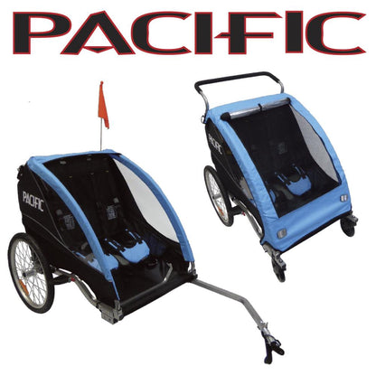 Pacific Deluxe 2 In 1 Trailer/Stroller - 2 Child