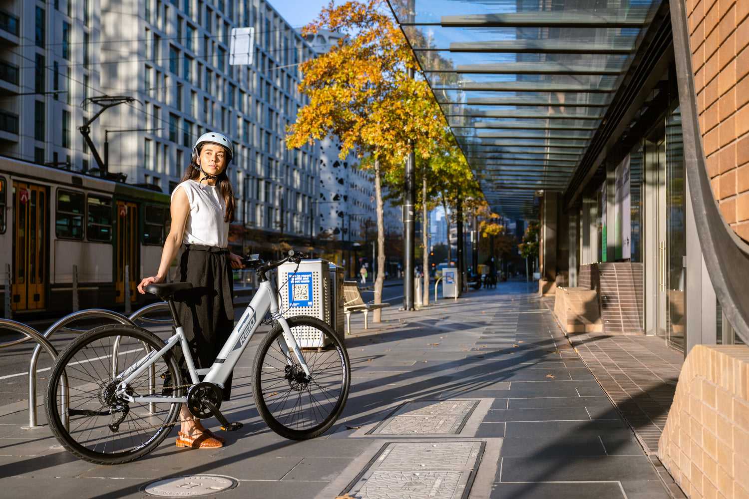 Electric Commuter Bike Rider Female