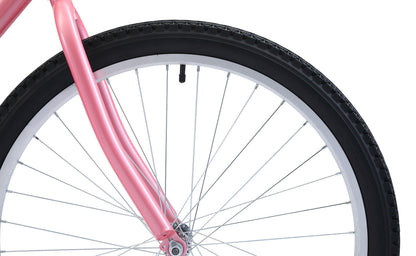Ladies Beach Cruiser Vintage Bike - Pink