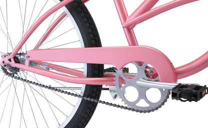 Ladies Beach Cruiser Vintage Bike - Pink