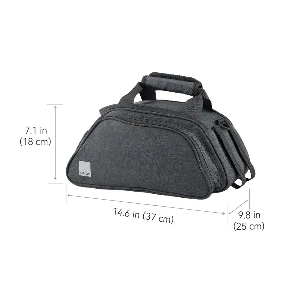 SAHOO Expandable Trunk Bag – 8L for Rear Pannier Racks