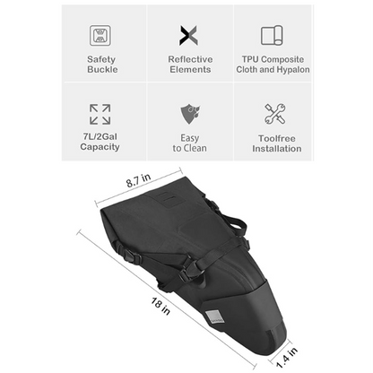 SAHOO Waterproof Seat Bag – 7L Capacity