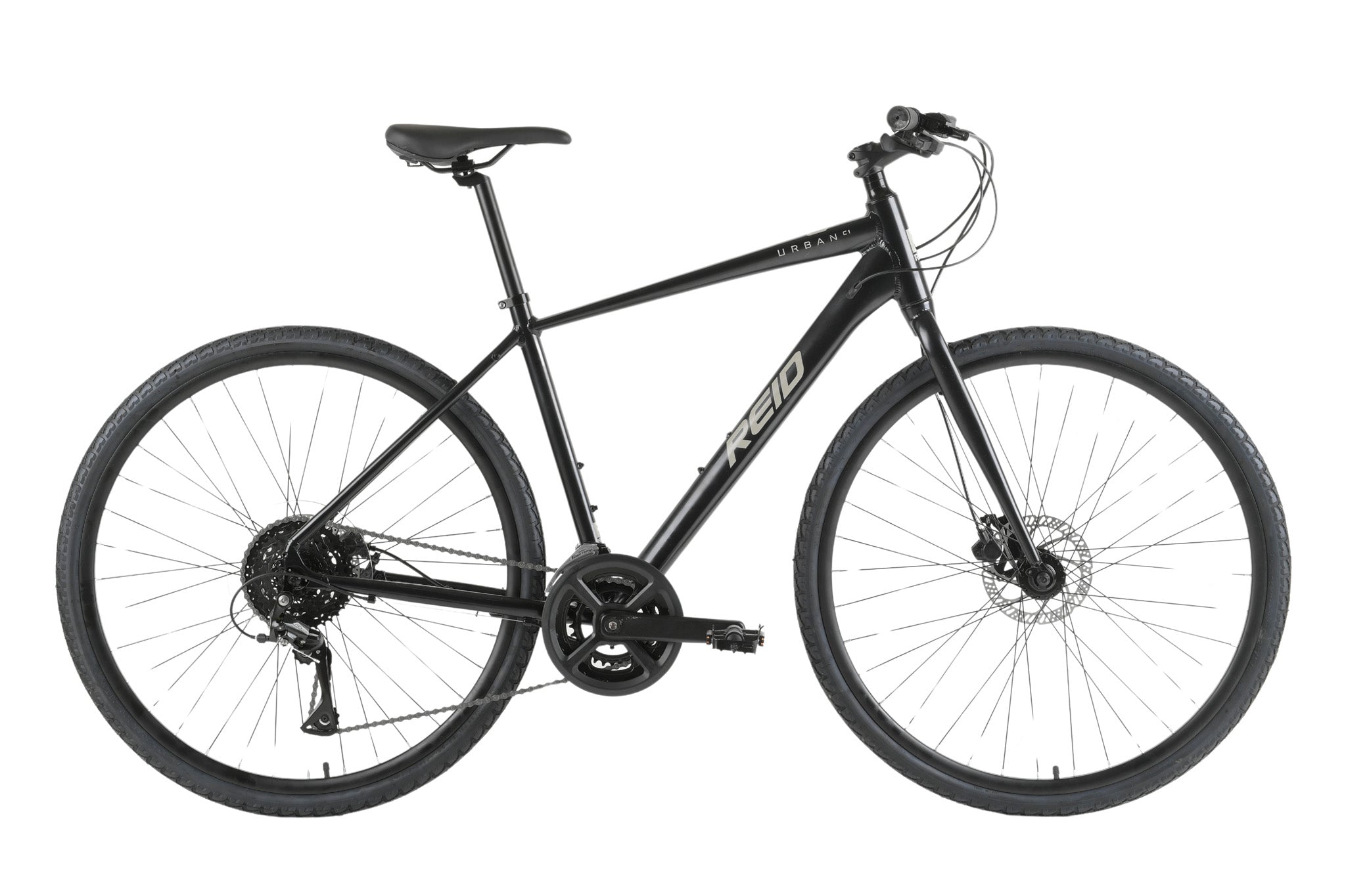 Urban C1 Hybrid Bike MY24 Black Reid Cycles