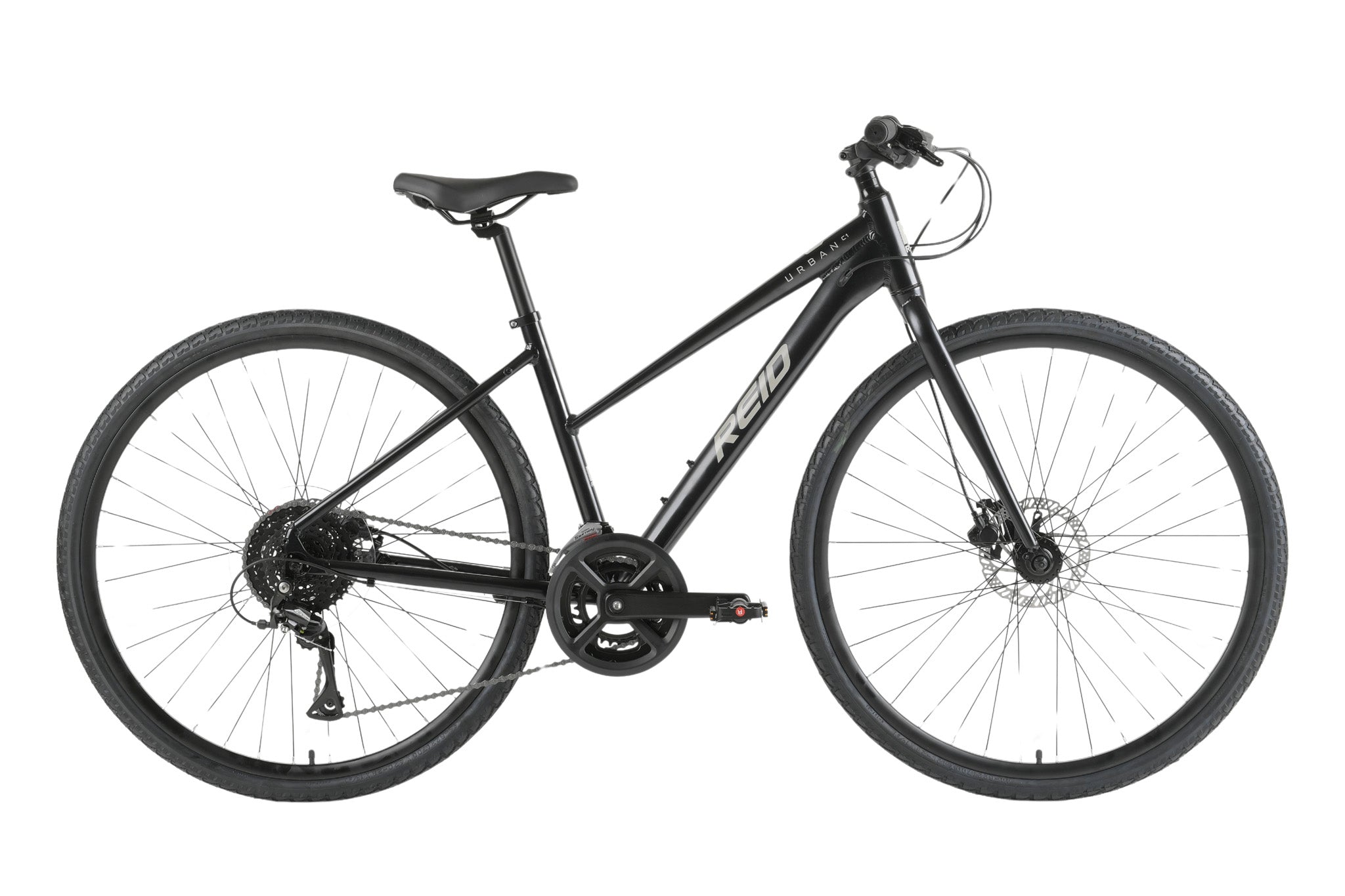 Urban C1 WSD Hybrid Bike MY24 Black Hybrid Bike Reid Cycles