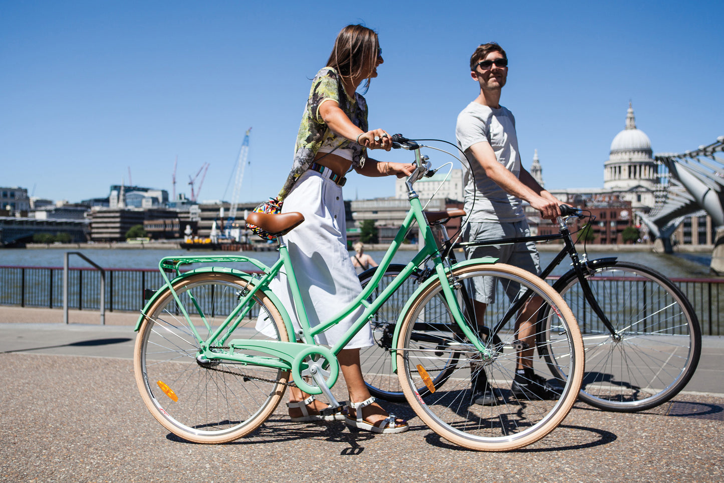 Ladies Deluxe Vintage Bike Mint Green