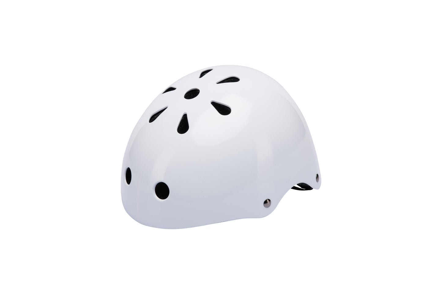 Kids Classic Skate Bike Helmet Gloss White