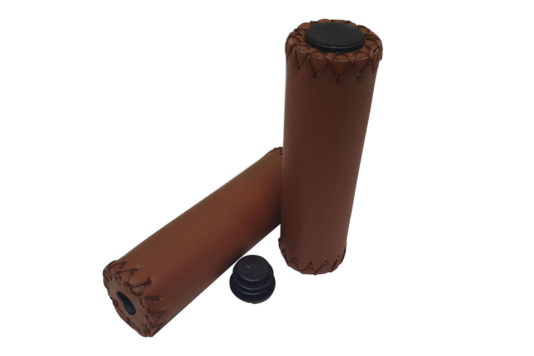 Brown Leather Style Grips Brown Reid Cycles