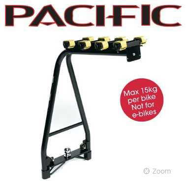 Pacific A-Frame 4-Bike Tow Ball Rack