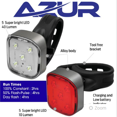 Azur USB Strobe 40/10 Lumens Light Set