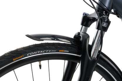 Adventure eBike in Charcoal showing Suntour fork from Reid Cycles Australia 