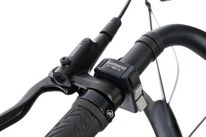 Adventure eBike in Charcoal showing Shimano controls from Reid Cycles Australia 