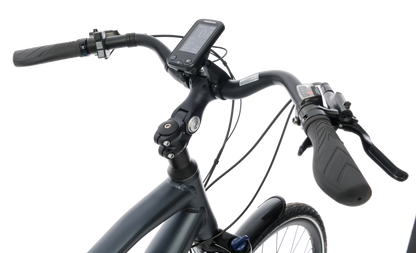 Adventure eBike in Charcoal showing handlebars from Reid Cycles Australia