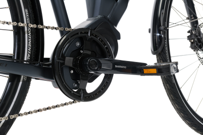 Adventure eBike in Charcoal showing drivetrain and pedal from Reid Cycles Australia 