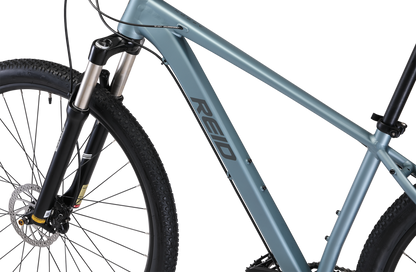 Argon Trail Mountain bike in blue showing MTB bike frame geometry from Reid Cycles Australia